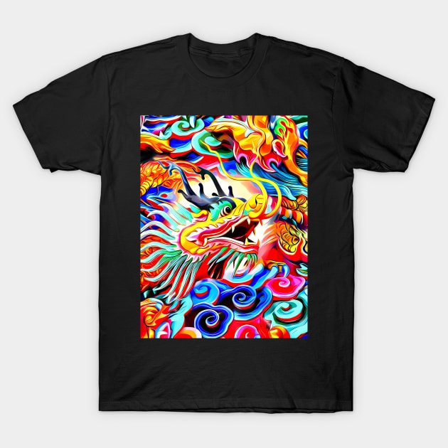 The asian dragons in color T-Shirt by UMF - Fwo Faces Frog